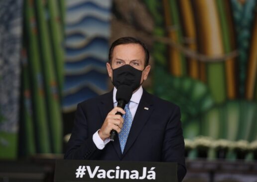 Governador de São Paulo, João Doria, durante coletiva de imprensa na tarde da última sexta-feira
