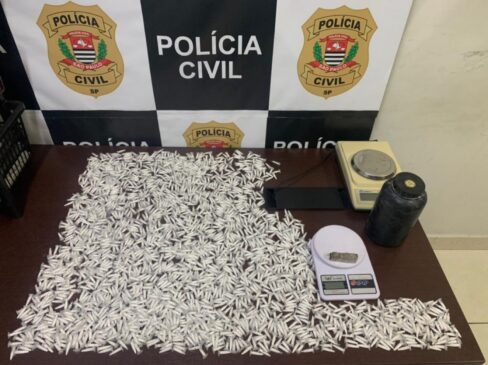 Polícia Civil apreendeu mais de duas mil porções de cocaína no bairro Cidade Nova em Itu