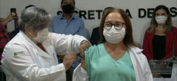 Marineide Gouveia é a primeira vacinada contra a Covid-19 na Paraíba