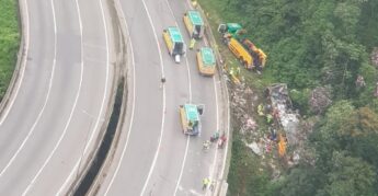 A colisão aconteceu na altura do km 668 da BR-376