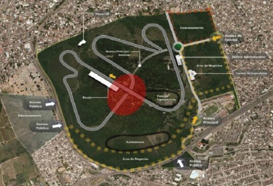 Projeto do Autódromo de Deodoro no Rio de Janeiro, que seria construído na Floresta de Camboatá, na zona oeste da cidade