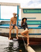 Carol Nakamura e o marido Gui Leonel