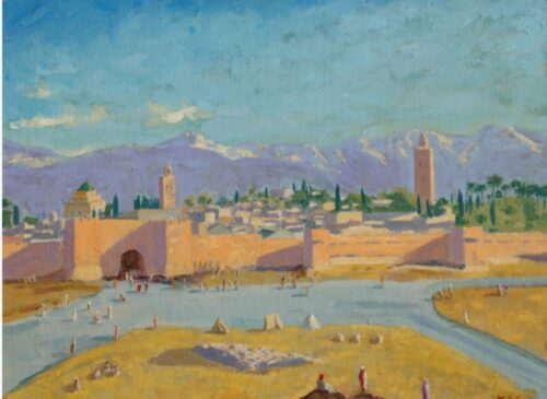Batizado de ENTITY_quot_ENTITYTower of the Koutoubia MosqueENTITY_quot_ENTITY, quadro representa paisagem marroquina e foi presente para Franklin D. Roosevelt