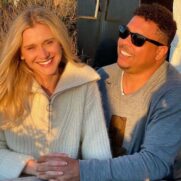 O ex-jogador Ronaldo e a namorada Celina Locks