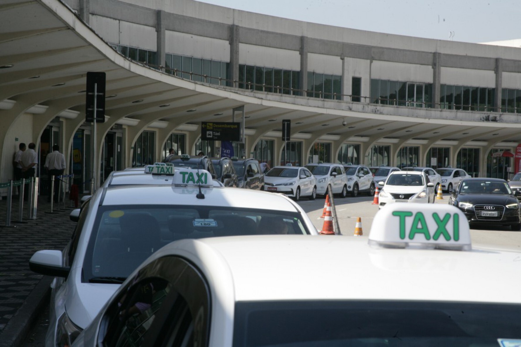 Táxis no Aeroporto de Congonhas, na zona sul da Capital