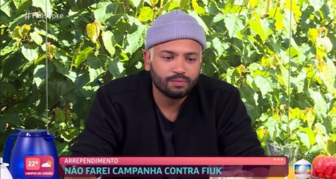 Na manhã desta quarta-feira, 17, o rapper esteve no Mais Você, para um café da manhã