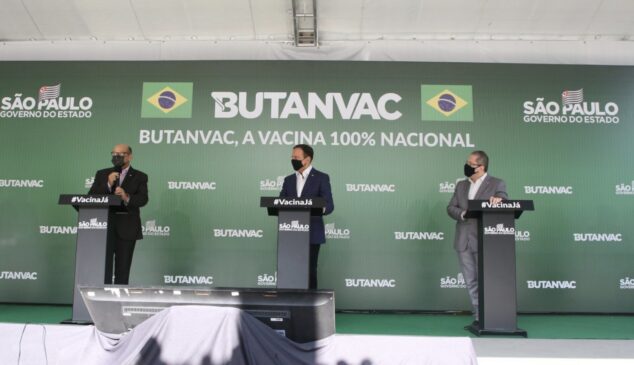 Pela manhã, o governador anunciou a ButanVac, vacina produzida integralmente pelo Butantan