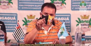 A declara&ccedil;&atilde;o emocionada de prefeito M&aacute;rcio Melo Gomes foi dada ao final da transmiss&atilde;o, realizada nesta ter&ccedil;a-feira