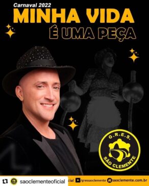 Cartaz do novo enredo da S&atilde;o Clemente para o Carnaval de 2022