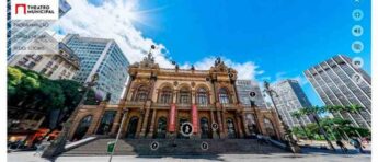 O edifício do Theatro Municipal de São Paulo, no centro de SP