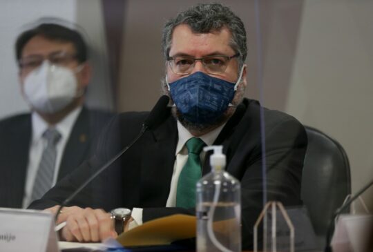 O ex-chanceler Ernesto Araújo prestou depoimento na CPI da Covid nesta terça-feira