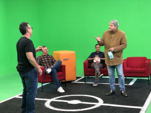 Datena durante participação no programa "Os Donos da Bola"