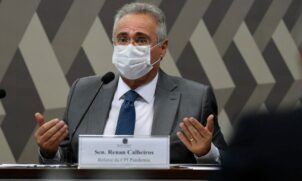 Antes da sessão, Renan ainda criticou o presidente Jair Bolsonaro, a quem chamou de 'serial killer'