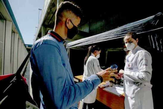Barreira sanit&aacute;ria no Terminal Rodovi&aacute;rio do Tiet&ecirc;, na zona norte de S&atilde;o Paulo (arquivo)