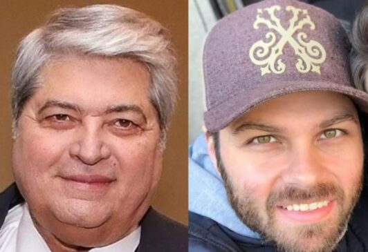 Datena (esq.) e o filho José Luiz Datena Junior, de 33 anos (dir.)