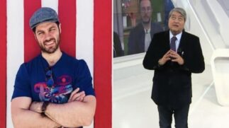 Jos&eacute; Luiz Datena J&uacute;nior (esq.) teve alta ap&oacute;s ser internado com coronav&iacute;rus