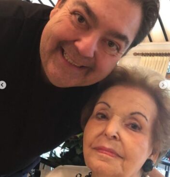 Faustão e a mãe Cordélia Moraes