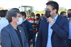 Prefeito de Porto Feliz Dr. Cássio Habice Prado (dir.) ao lado do vice-governador de SP, Rodrigo Garcia