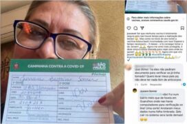 Jussara publicou o comprovante das três doses nas redes sociais