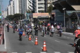 Ciclo faixa avenida Paulista Movimentação