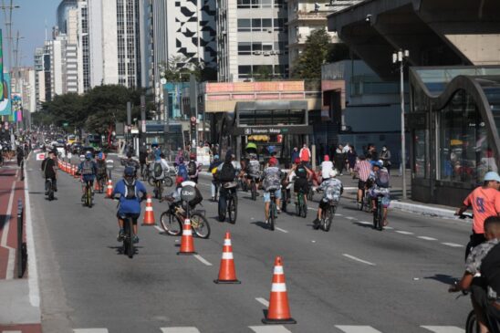 Ciclo faixa avenida Paulista Movimentação