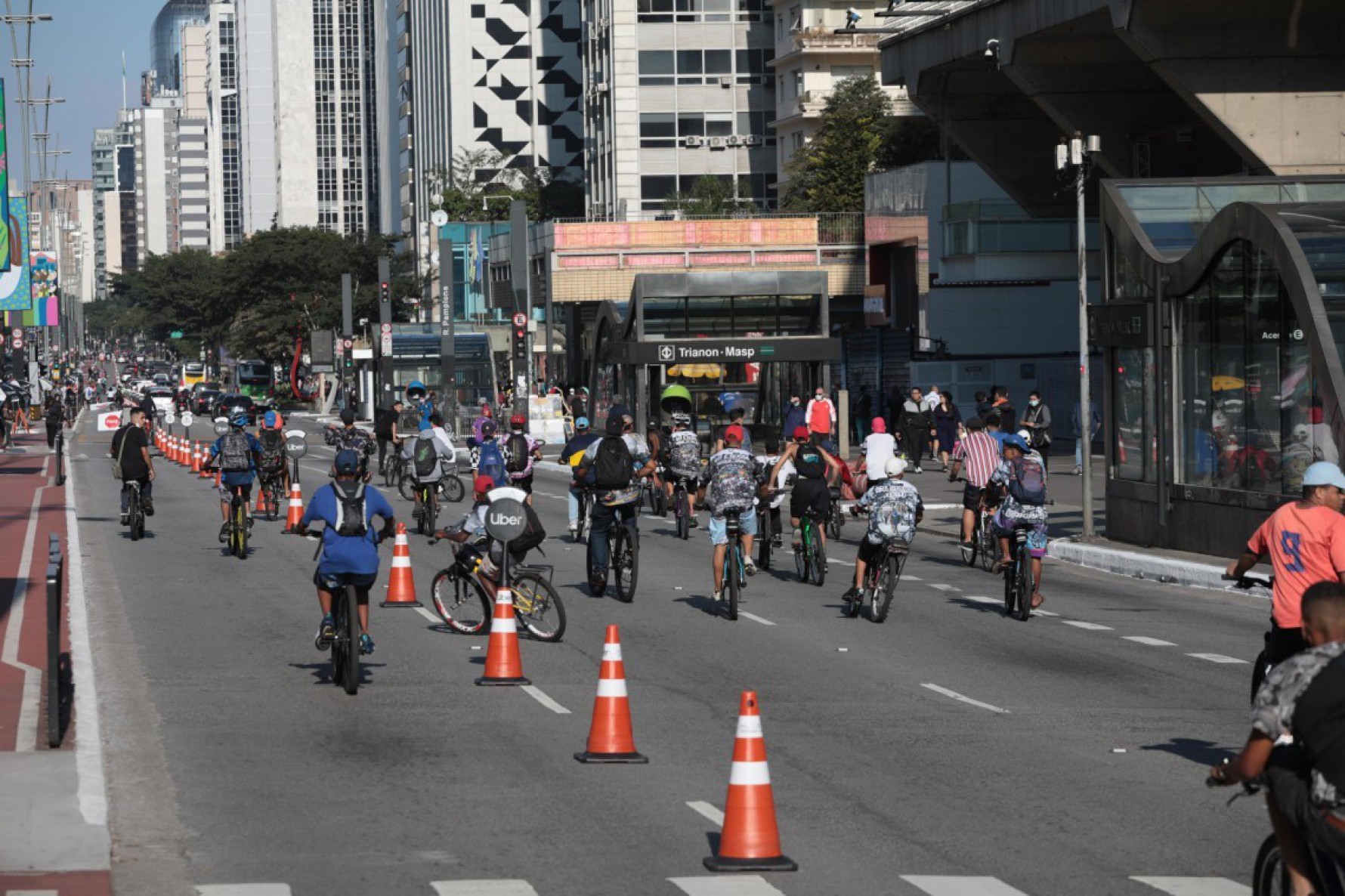 Ciclo faixa avenida Paulista Movimentação