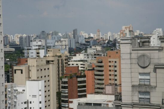 Vista aérea de Moema, na zona sul de São Paulo