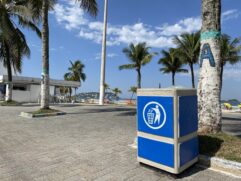 Nos últimos seis meses, 30 novas lixeiras com o mesmo padrão foram distribuídas entre as orlas