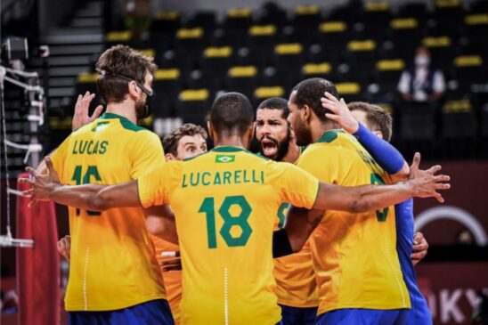 Seleção na imagem em atuação nos Jogos Olímpicos de Tóquio 2021