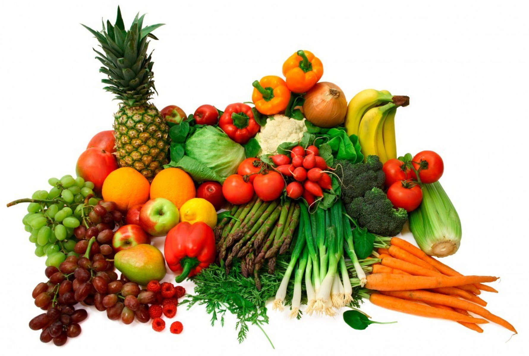 Hortaliças e frutas frescas