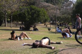 Movimentação de pessoas no parque do Ibirapuera