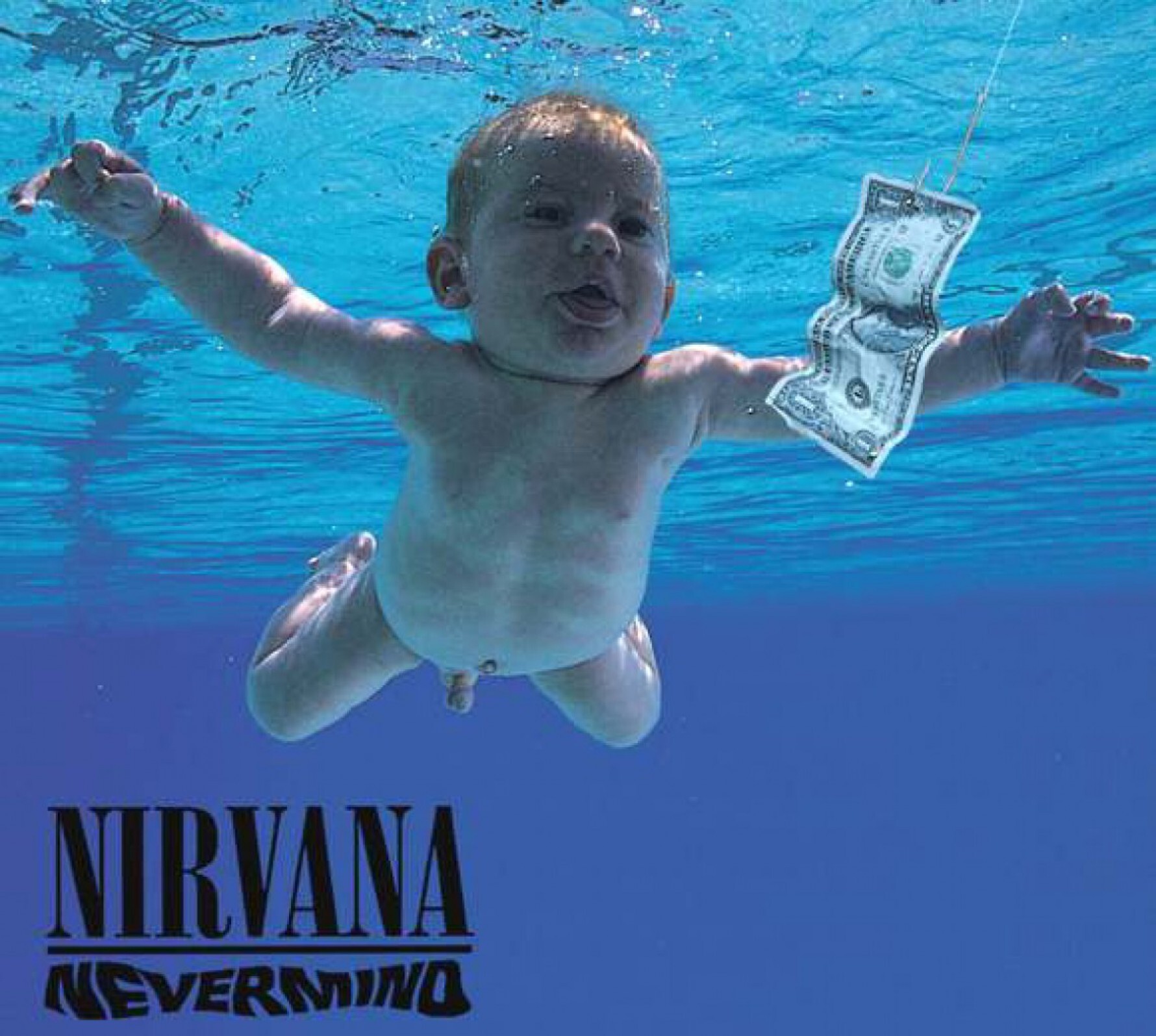A capa do álbum ‘Nevermind’, da banda Nirvana.