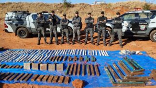 Material explosivo apreendido pela polícia em Araçatuba após o mega assalto