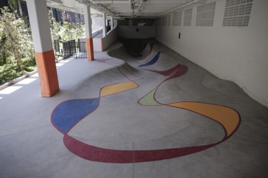 Piscine Station, localizado no bairro do Brás, foi o primeiro projeto com pista de skate da Gamaro Incorporadora.