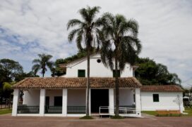 Fachada da capela de S&atilde;o Miguel Arcanjo em S&atilde;o Miguel Paulista