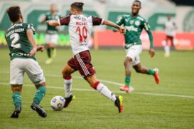 Lance de Palmeiras e Flamengo pelo Brasileirão no domingo