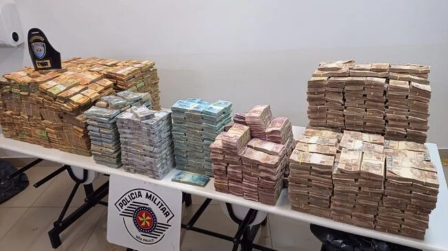 Segundo a Secretaria da Segurança Pública, esta foi a maior apreensão de dinheiro no Estado de SP neste ano
