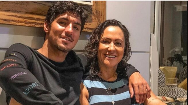 Gabriel Medina e a mãe