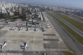 Aeroporto de Congonhas, na zona sul da cidade de Sâo Paulo