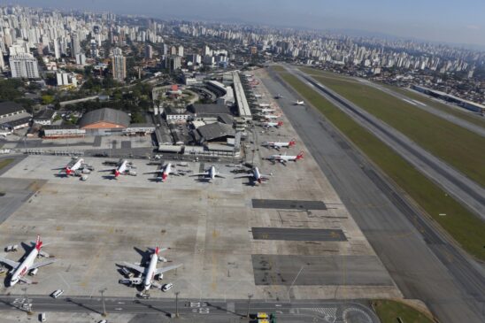 Aeroporto de Congonhas, na zona sul da cidade de Sâo Paulo