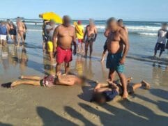 Dois dos três suspeitos foram presos pelos policiais à paisana
