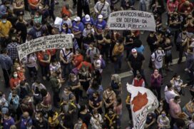 Manifestação contra reforma da Previdência em SP
