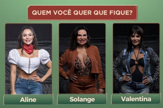 Aline, Solange e Valentina disputam a preferência do público