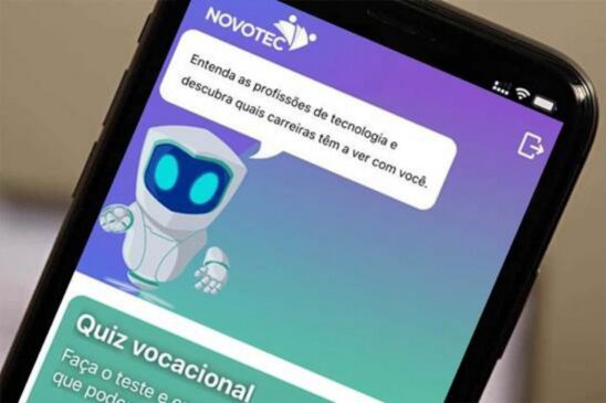 App Seu Futuro Novotec orienta estudantes sobre carreiras digitais; aplicativo pode ser baixado gratuitamente