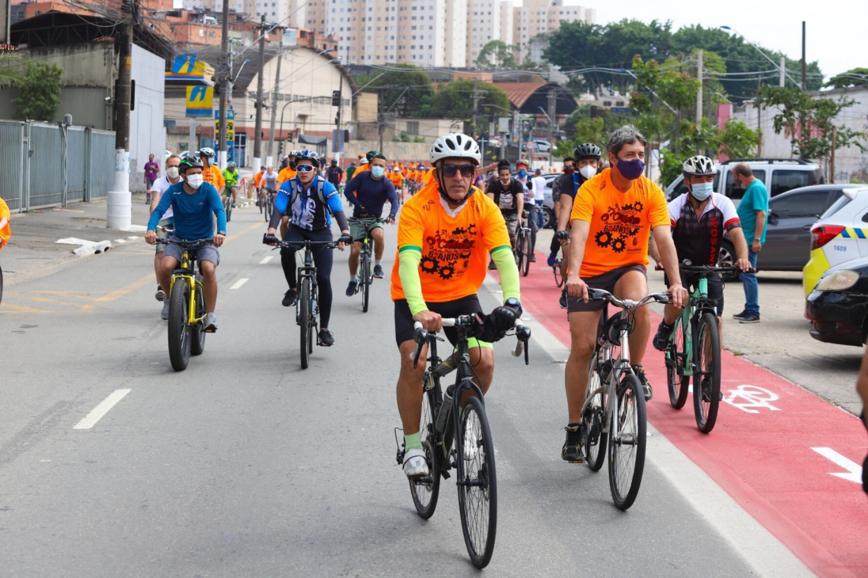 A Avenida Ulysses Guimar&atilde;es ganhou 5,7 km de ciclofaixa no ABC Paulista