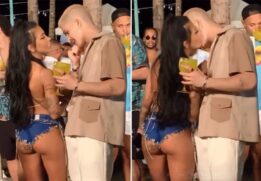 João Guilherme tenta, mas não consegue beijar MC Mirella