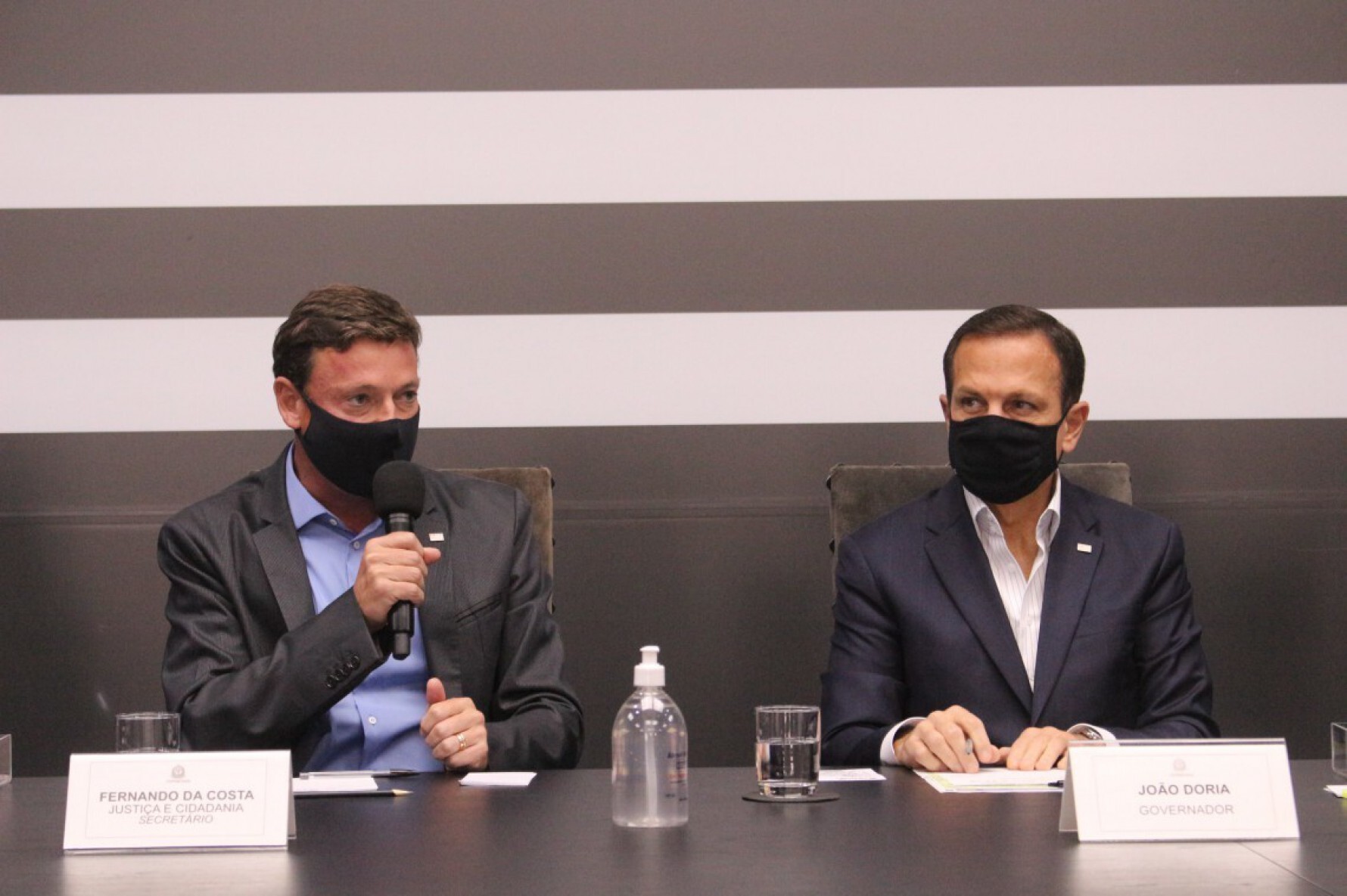 Doria durante coletiva de imprensa para lançamento do programa