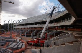 Obras da Arena MRV em Belo Horizonte, que pertence ao Clube Atlético Mineiro