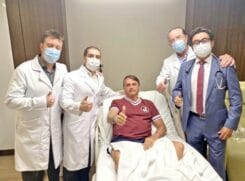 O presidente recebeu alta e deixou o hospital por volta das 10h30