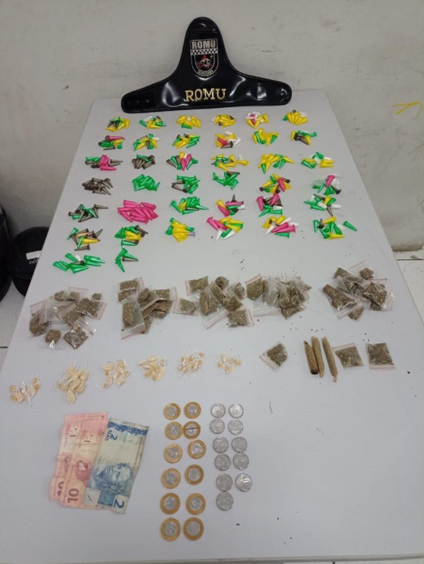 Drogas encontradas com suspeito em Sorocaba